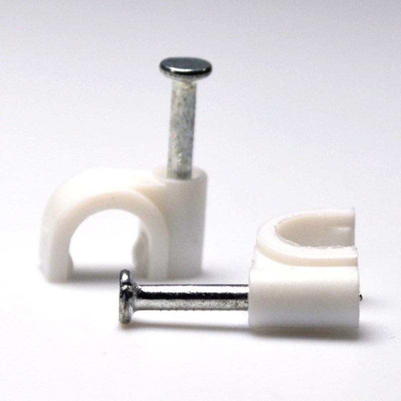 QualGear 6mm Cable Clips, White, 100 Pack, CC1-W-100-P - Image 3